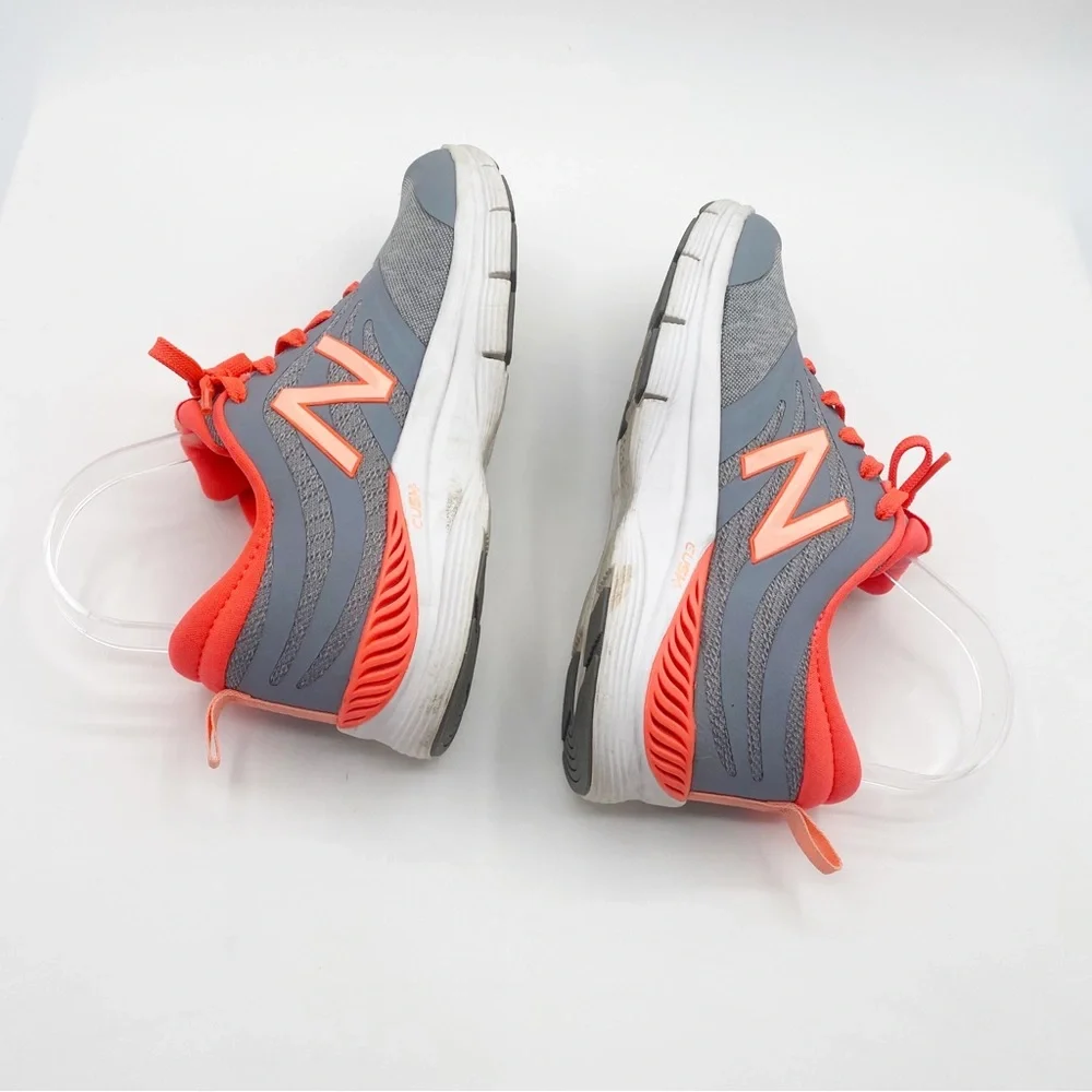 New Balance Gray and Orange Sneakers Active Casual Stylish Size 6